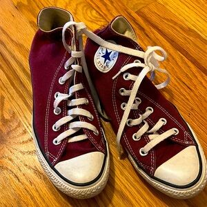 Vintage burgundy Converse